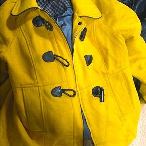 Women’s Yellow pea coat by Steve Madden - size small- beautiful petticoat